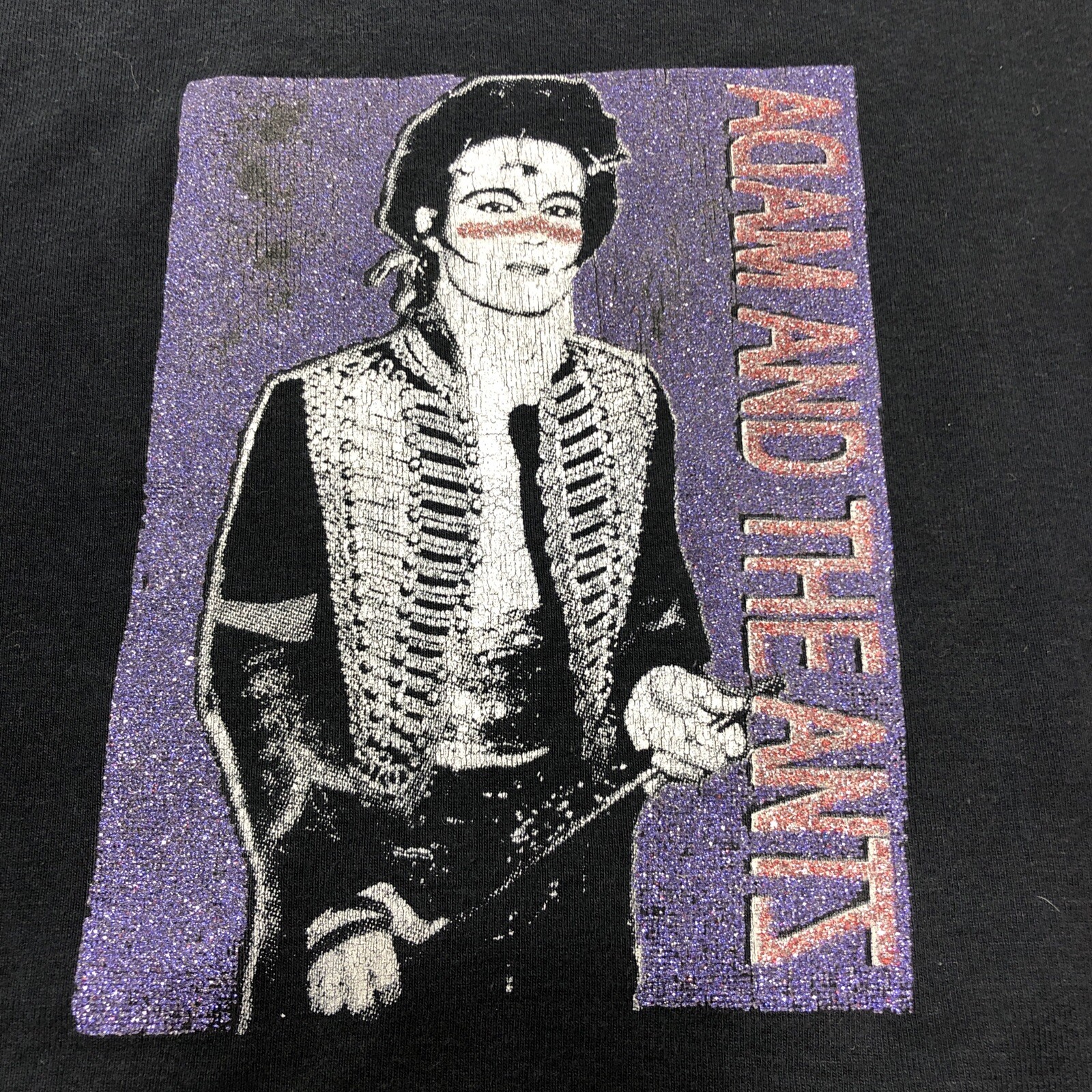 Vintage Adam & The Ants Glamhead Medium Black T Shirt Vtg Punk New Wave Band Tee gallery