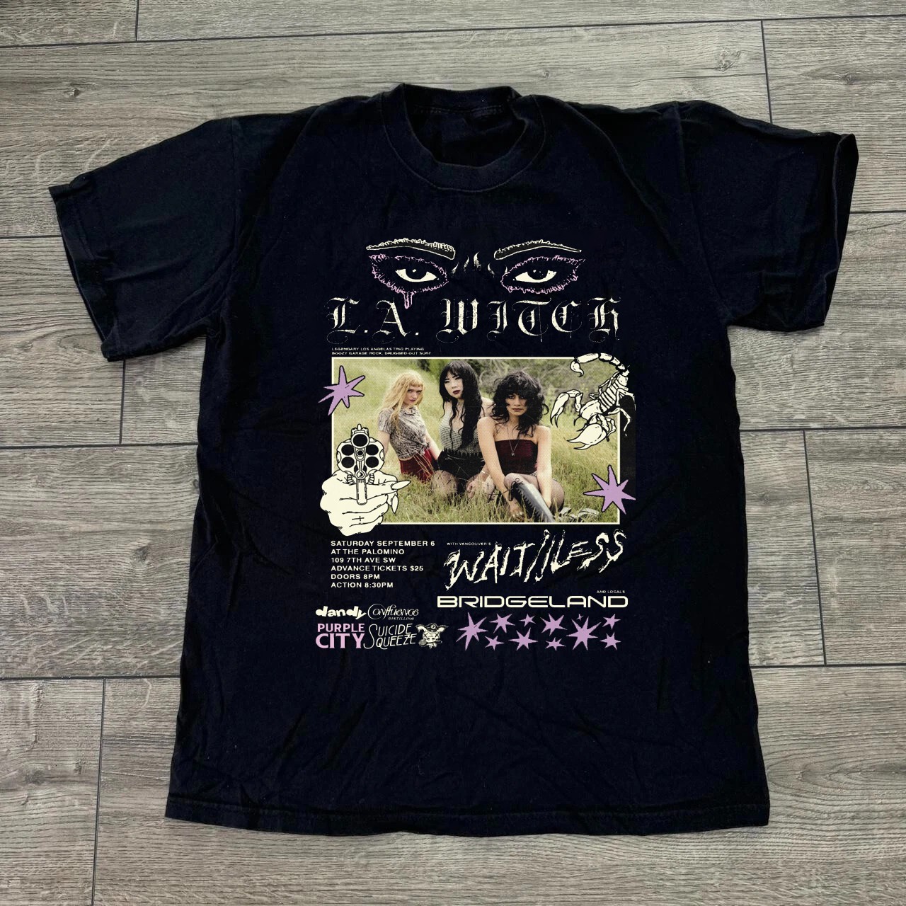 L.A. Witch Band Black Color Full Size Shirt NI1948