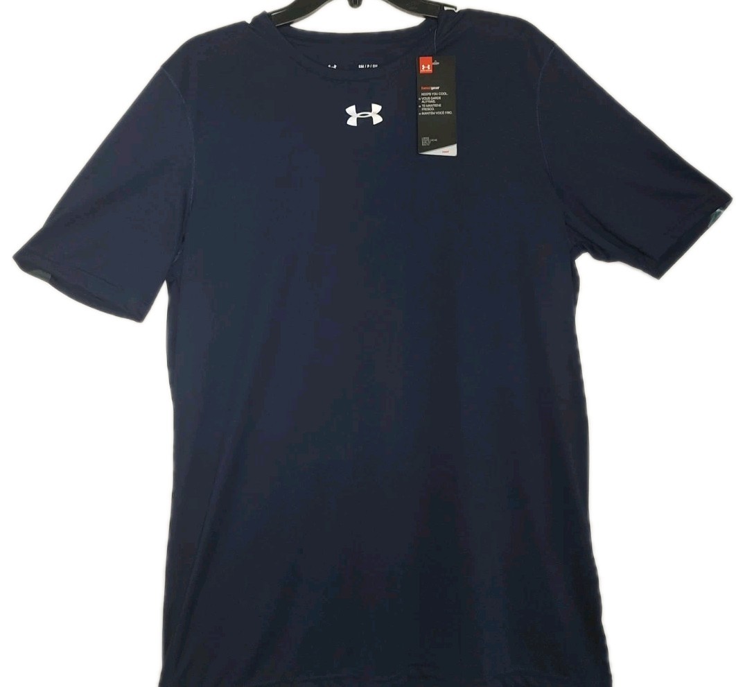 Under Armour HeatGear Tech T-Shirt Men’s Small Blue NWT Loose Fit 1305775