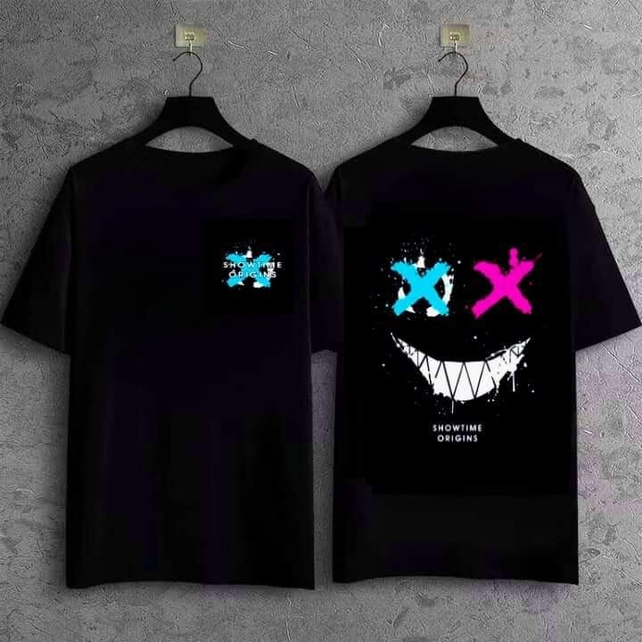 Stylish Black T-Shirts with Unique Printed Designs gallery