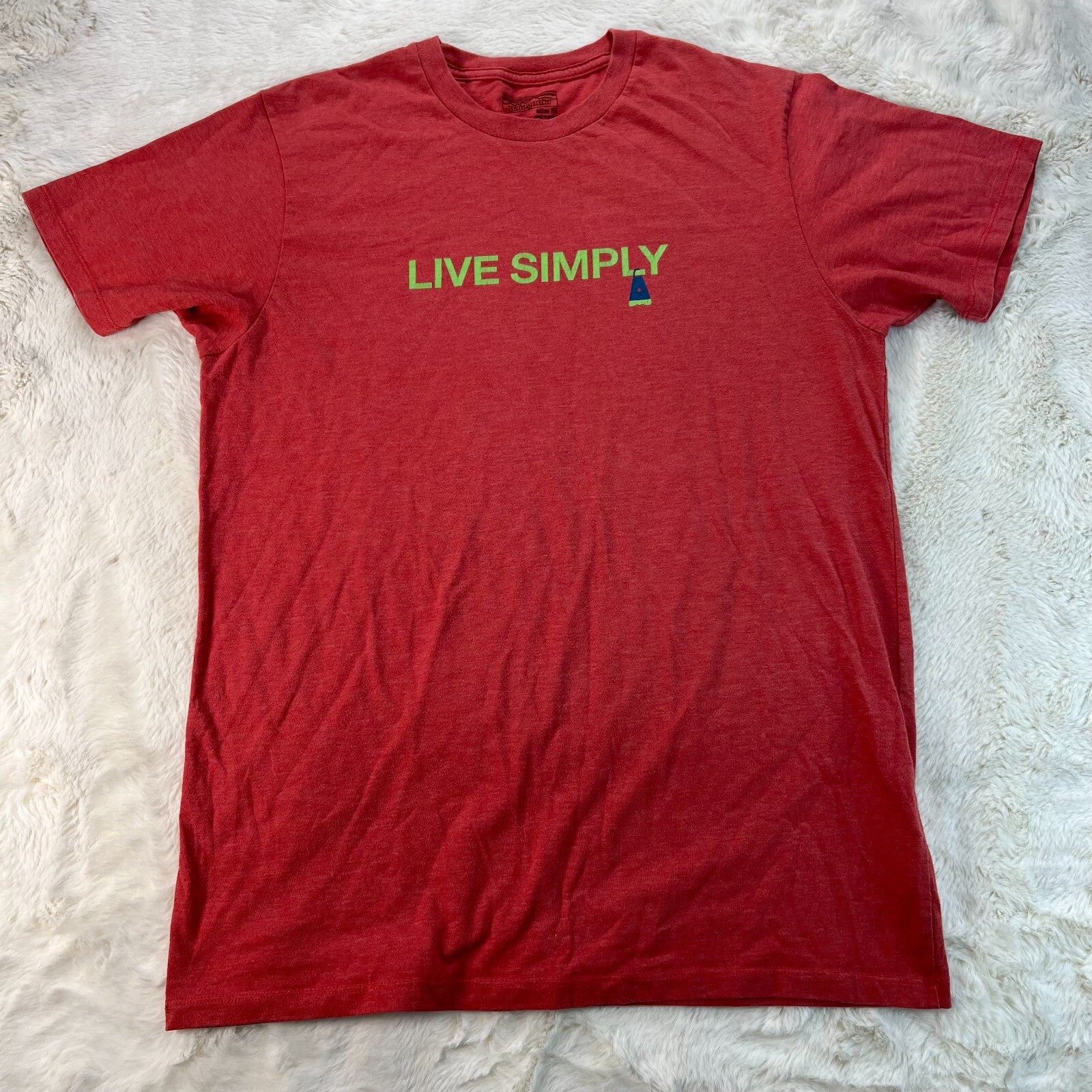 Patagonia Mens Medium Orange 2016 Live Simply T-Shirt STY 38816SP16