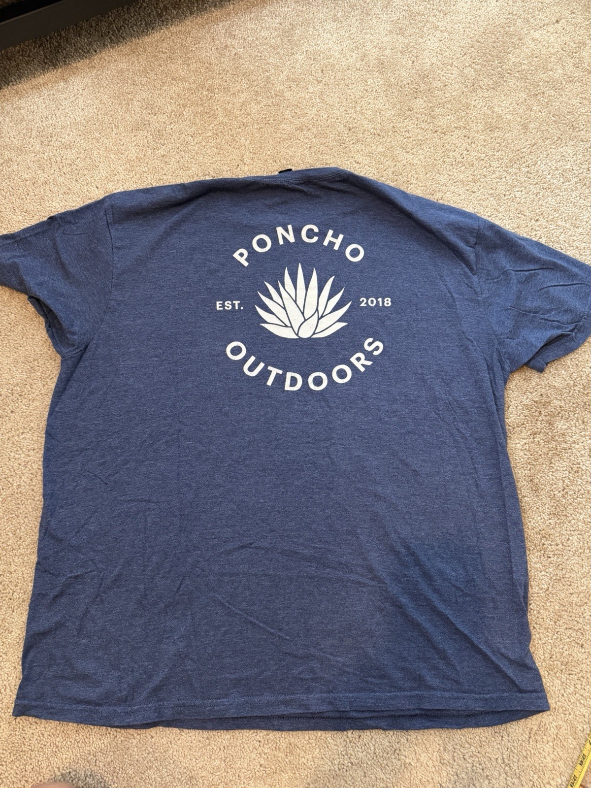 Poncho Outdoors Double Sided Graphic Short Sleeve T-Shirt Heather Blue Men’s XL gallery