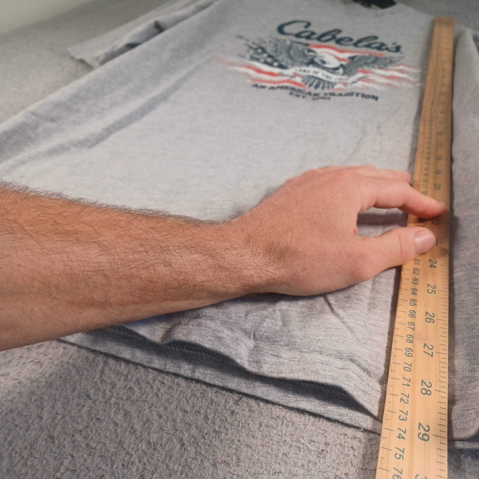 Cabela's Mens Gray T-Shirt Size Large Hunting Camping Outdoor American Tradition gallery