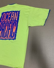 90’s Ocean Pacific BIG GRAPHICS at the back GREEN T-Shirt -XL USA MADE NEW