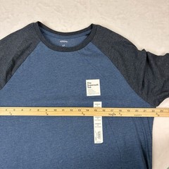 Sonoma Goods For Life Supersoft Tee Men’s Size LT Blue & Gray Baseball Tee NWT