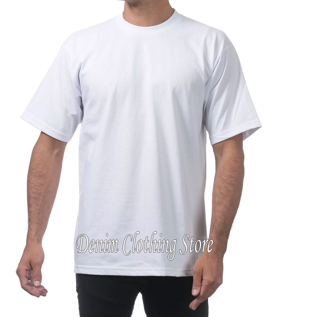 12 PACK PROCLUB PRO CLUB MENS HEAVYWEIGHT WHITE SHORT SLEEVE T SHIRTS COTTON TEE gallery