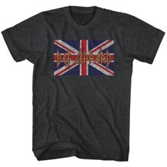 Def Leppard Logo British Flag Union Jack Men’s T Shirt Rock Band Merch