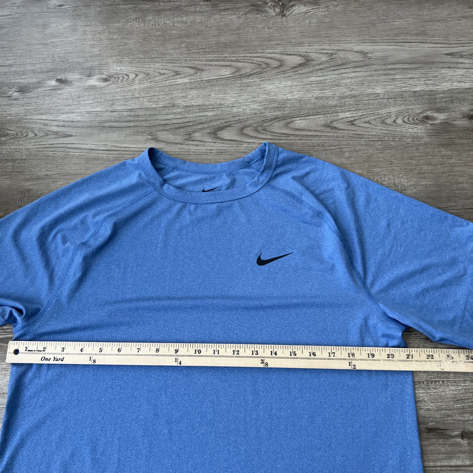 Nike Dri FIT Training T Shirt Mens M Blue Raglan Sleeve Performance Stretch gallery