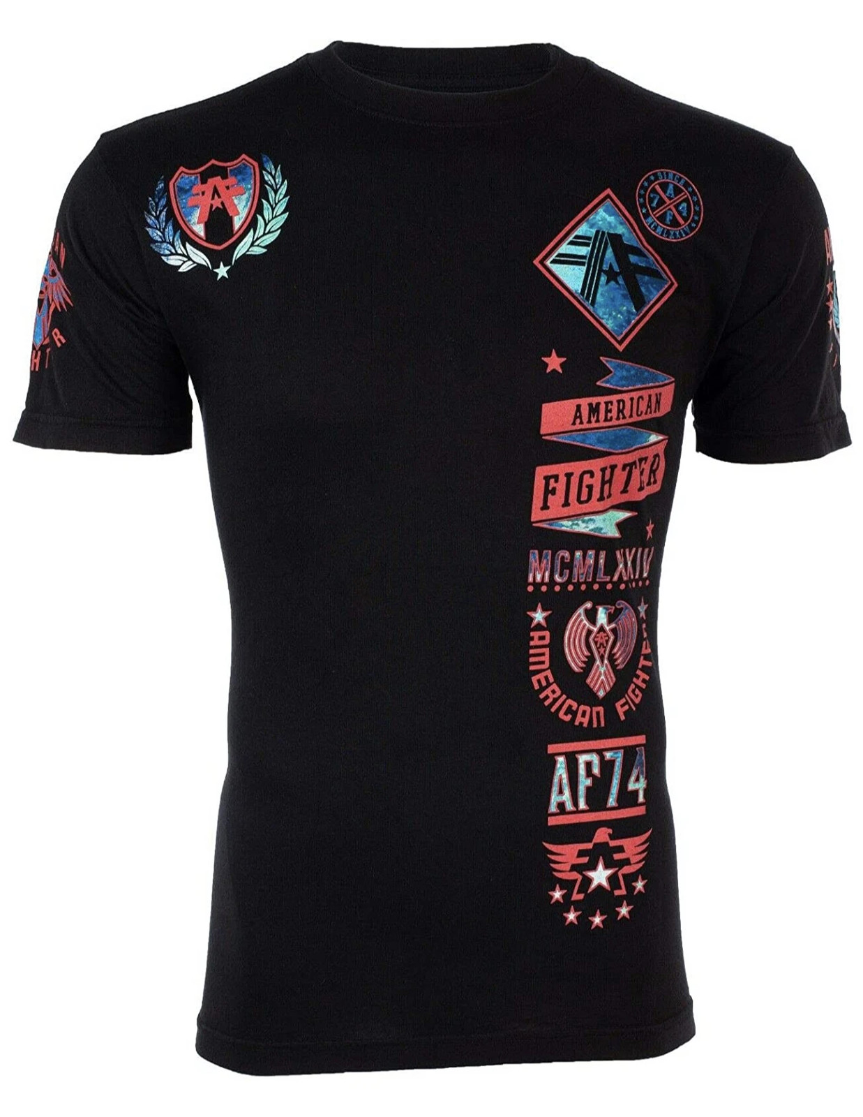 AMERICAN FIGHTER Men's T-Shirt LANDER Biker Black Athletic MMA S-4XL gallery
