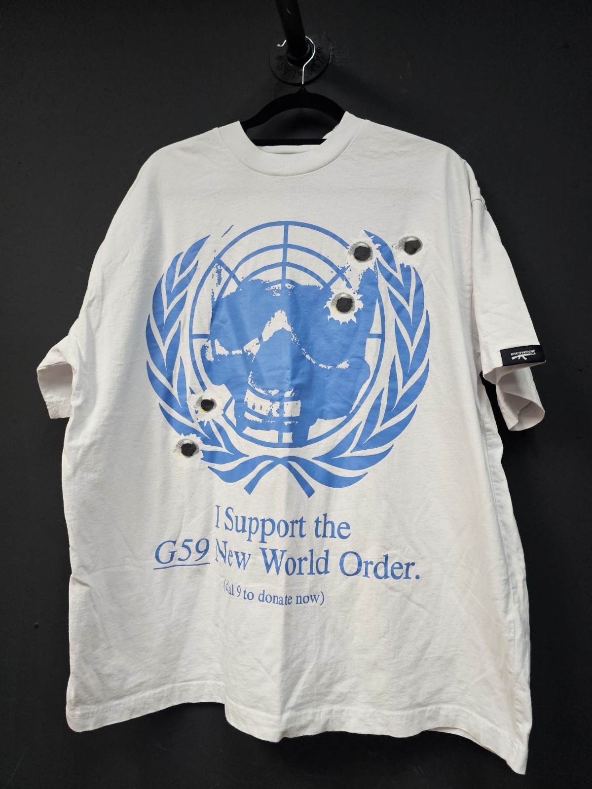 Grey Five Nine Suicideboys Shirt Size XL G59 New World Order White