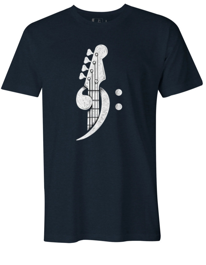 Bass Clef Guitar Tee – Choose Your Size & Color!