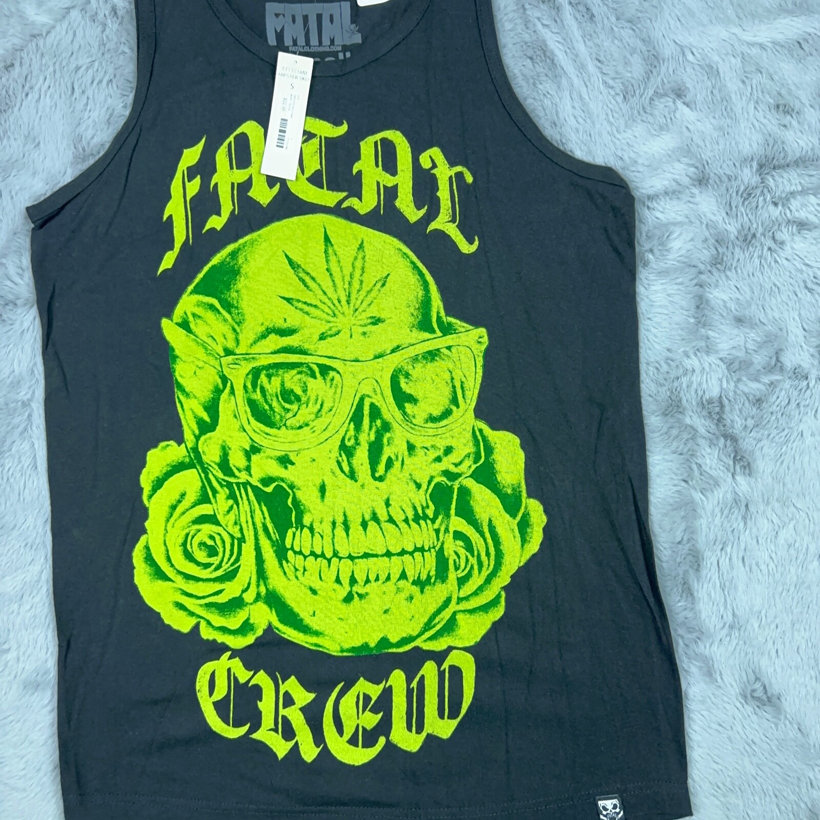 Fatal Shirt Mens Black Small Green Skull West Coast Streetwear Short Sleeve gallery