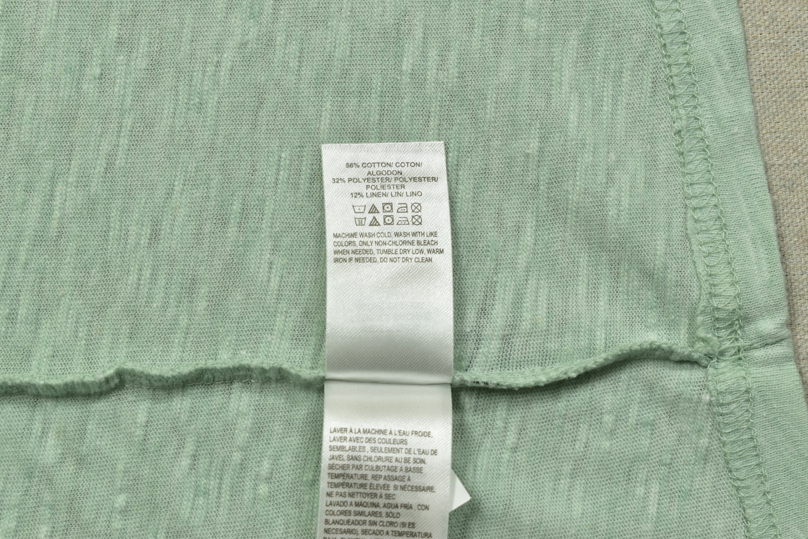 Lucky Brand Men's V Neck T Shirt Short Sleeve Green Linen Blend Size 4XL NEW gallery