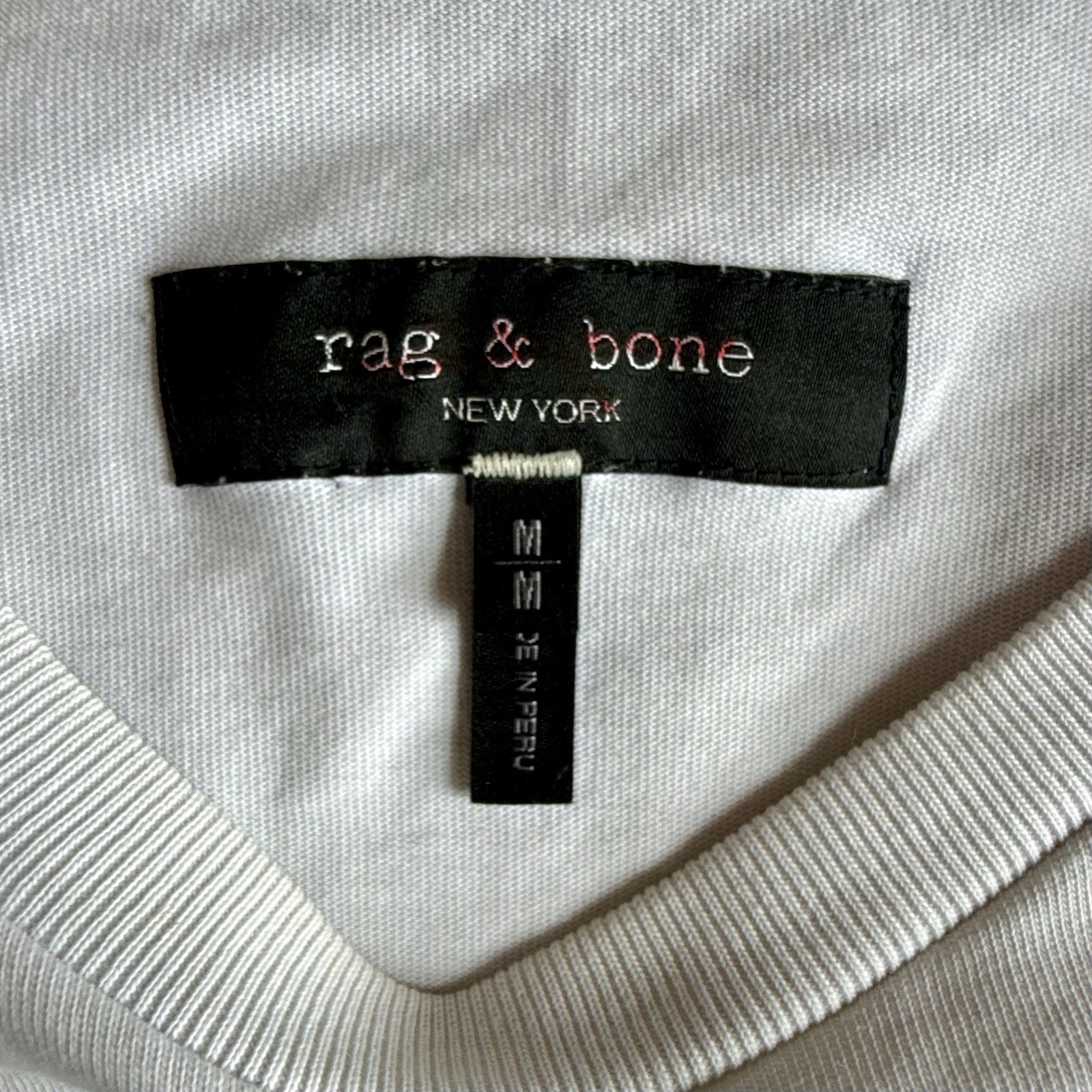 Rag & Bone New York T Shirt Men’s Medium White Short Sleeve Graphic Tee gallery