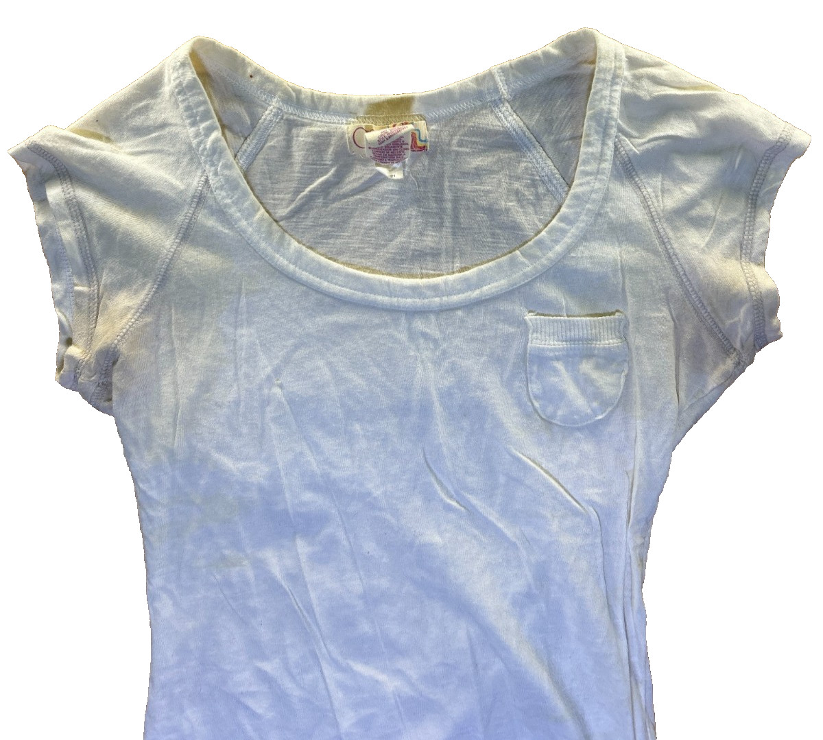 OP White Organic Cotton Scoop Neck Pocket Tee Juniors S (3–5) Casual gallery