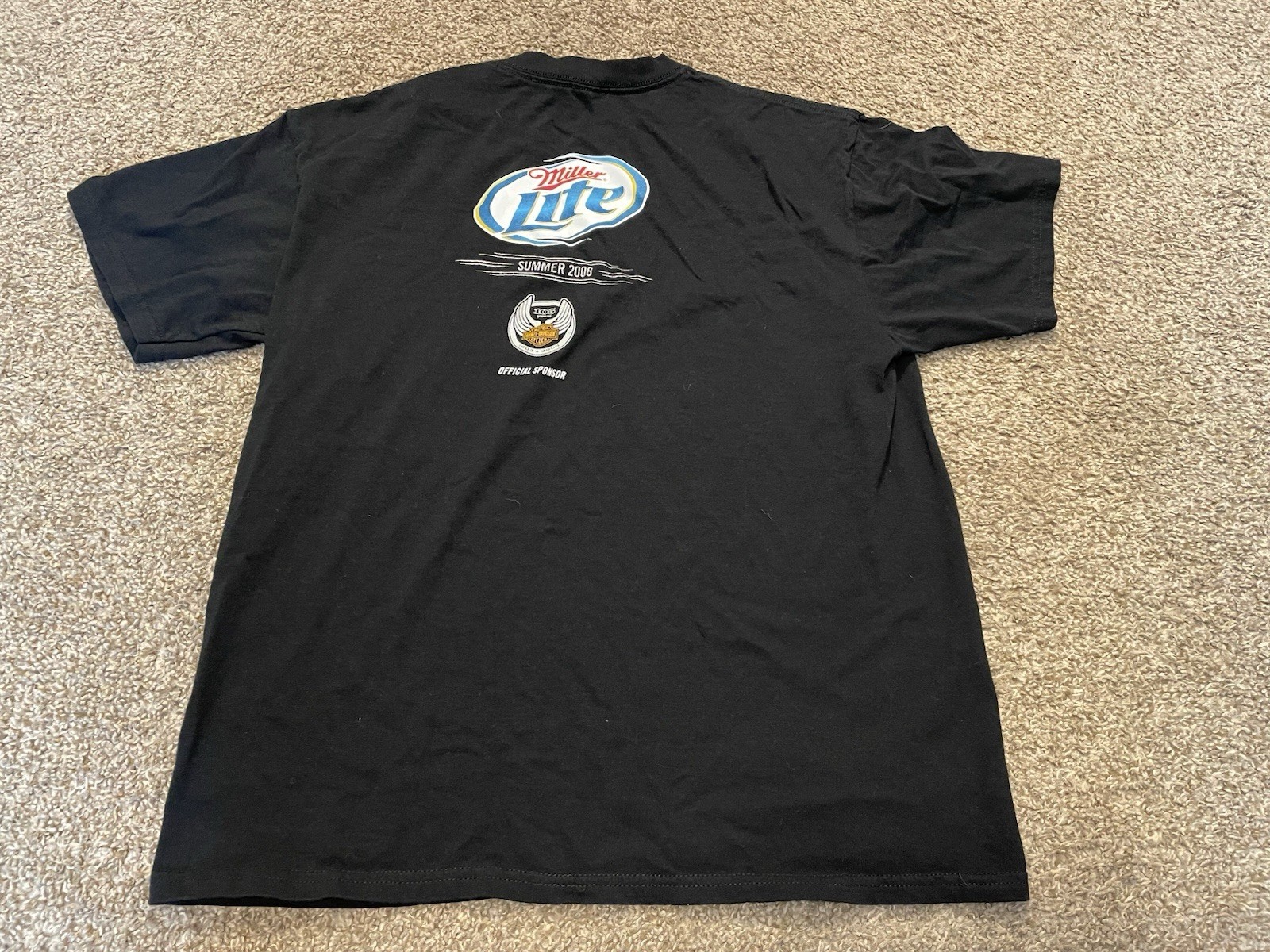 Summer 2008 Miller Lite Harley Davidson 105 Years Official Sponsor T-shirt Sz XL gallery