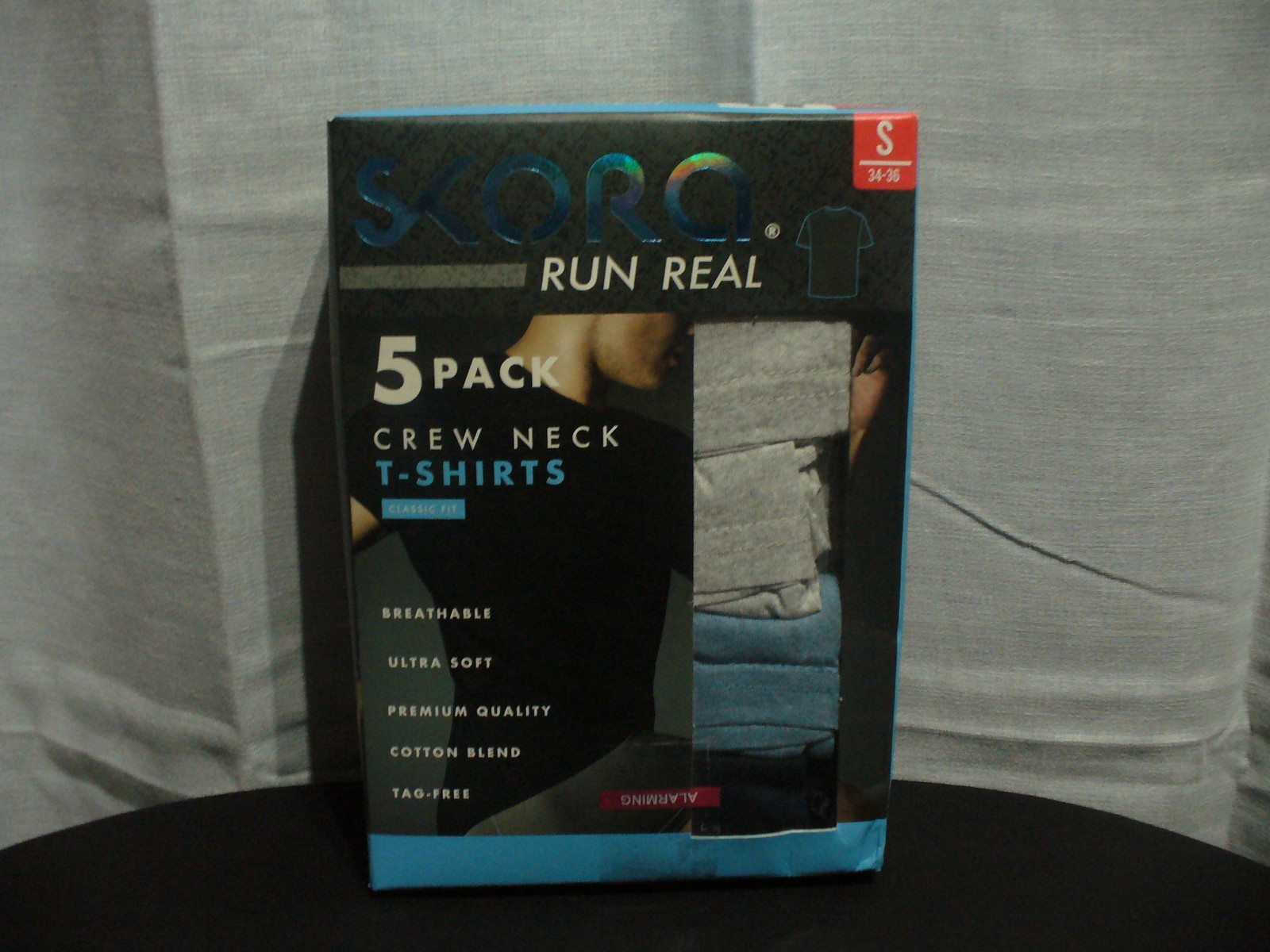 Skora Run Real Crew Neck T-Shirts 5 pack Small 34-36 Multi Color Classic Fit NEW gallery