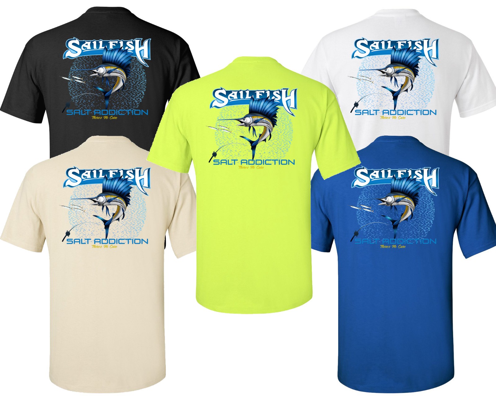 Salt Addiction Deep Sea Sailfish Fishing Short Sleeve T Shirt Ocean gallery