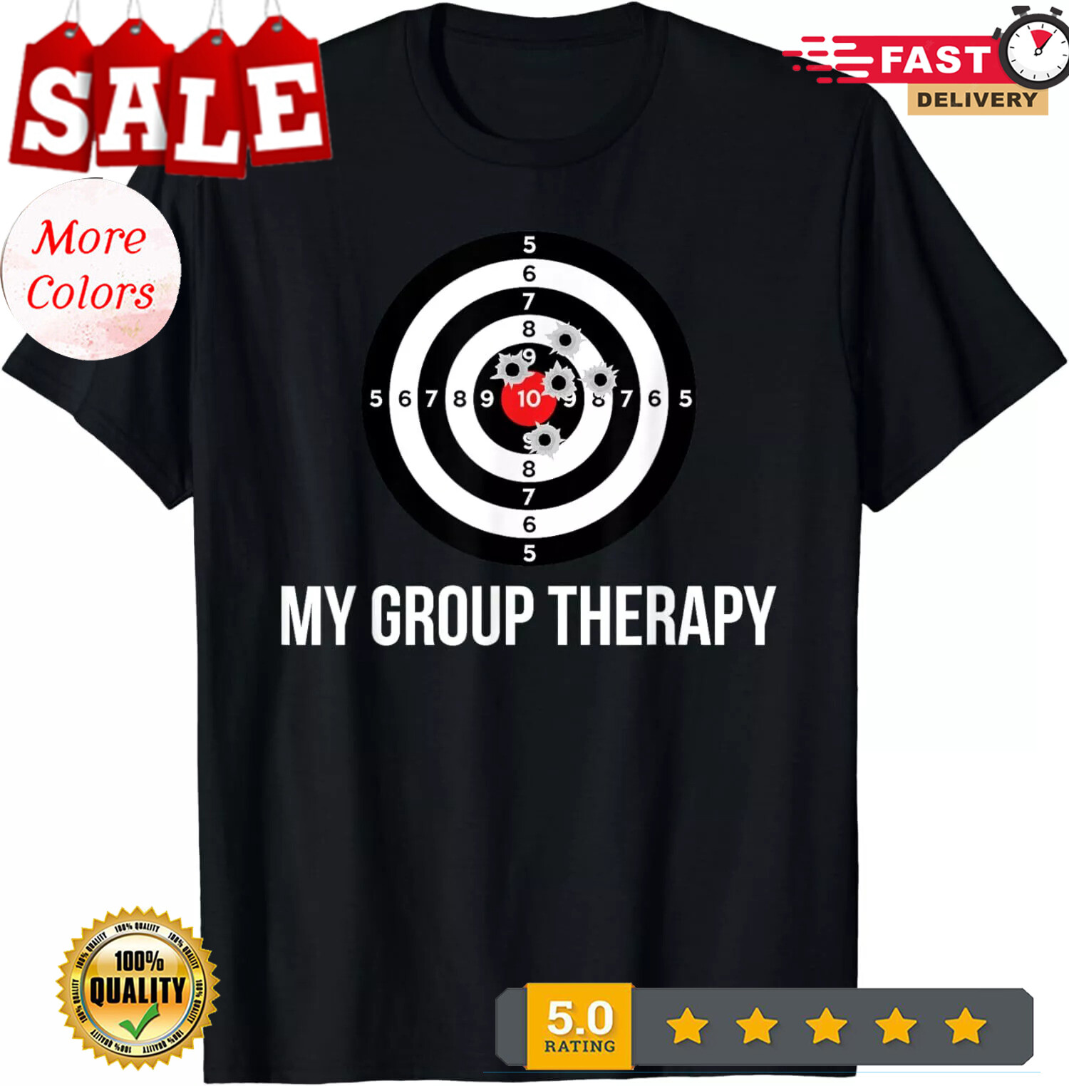 2025/Group Therapy Shooting Range Funny Gun Enthusiast Unisex T-Shirt gallery