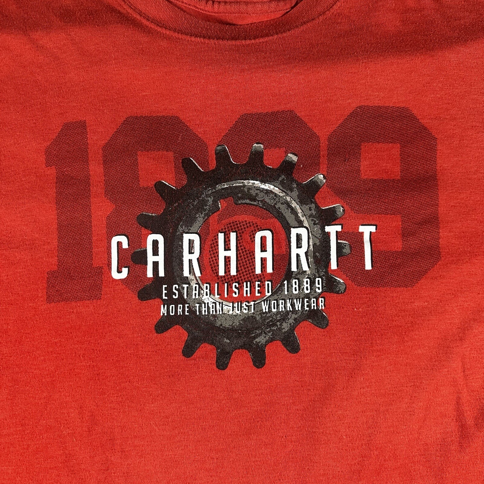 Carhartt Long Sleeve T Shirt Size 2XL Red Graphic Logo Cotton Relaxed Fit Gear gallery