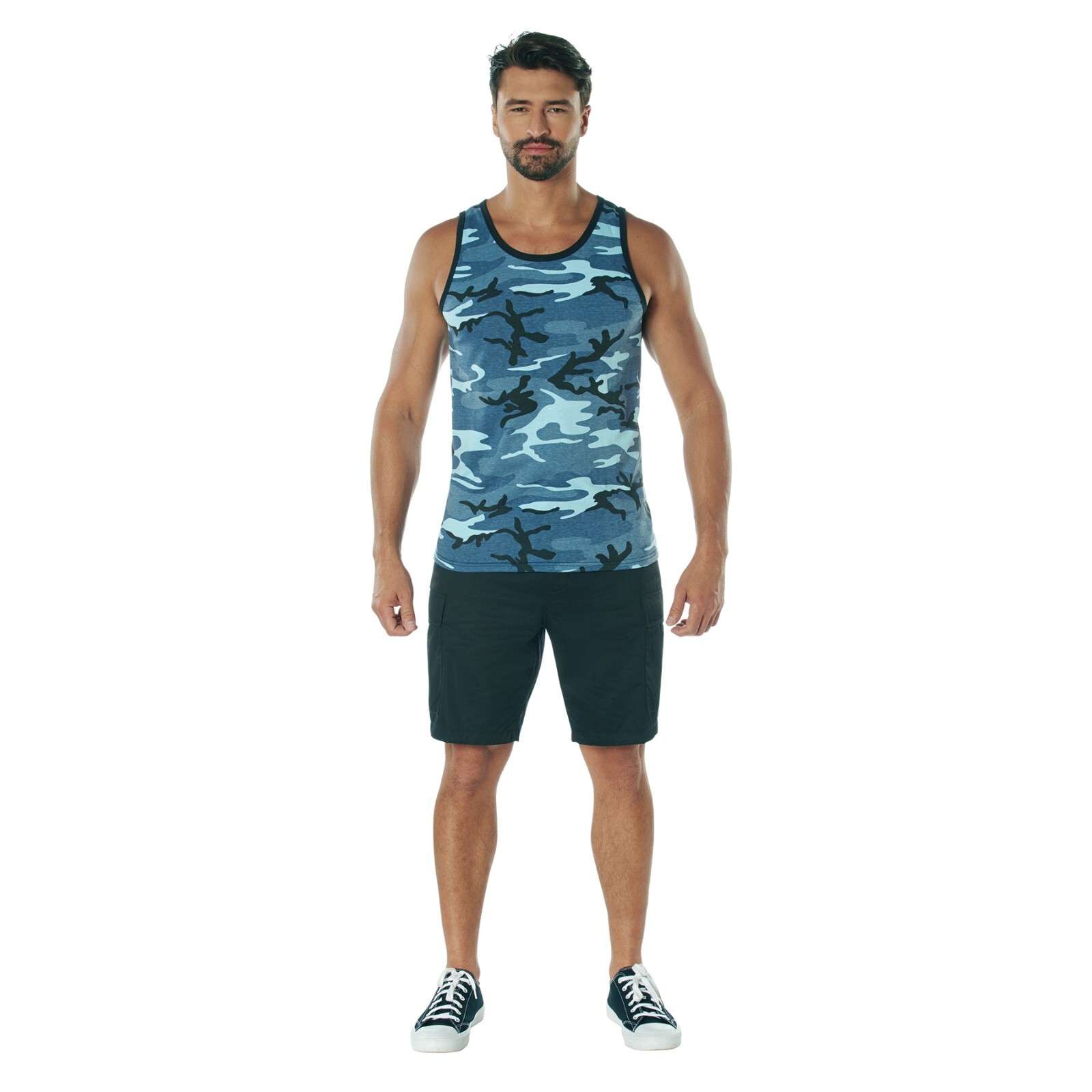 Mens Sky Blue Camouflage Tank Top - Camo Sleeveless Tanktop T-Shirt Rothco 67705 gallery