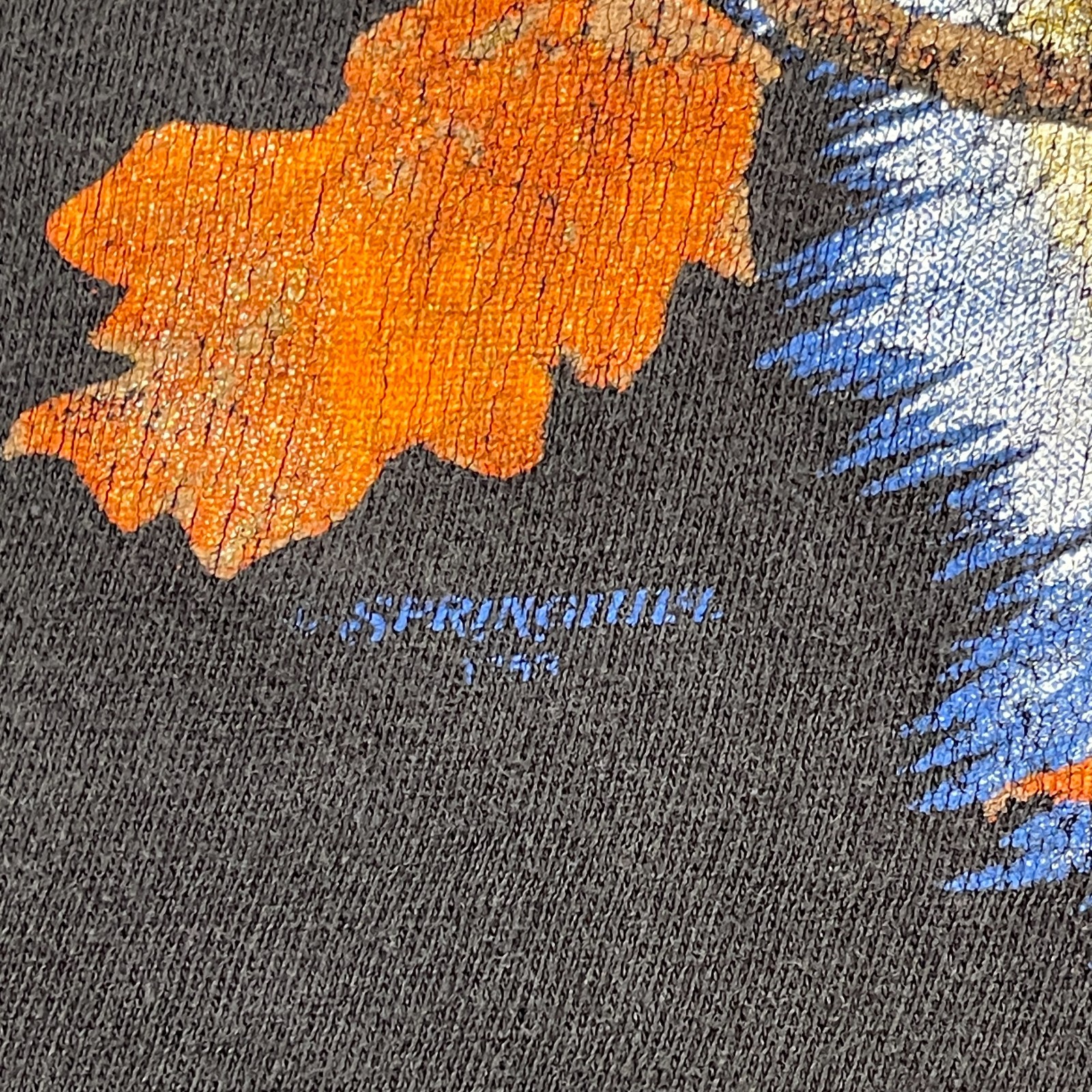 Vintage 90s Springhill Wild Wolf Autumn Art Shirt Large 22x22 Boxy Black gallery