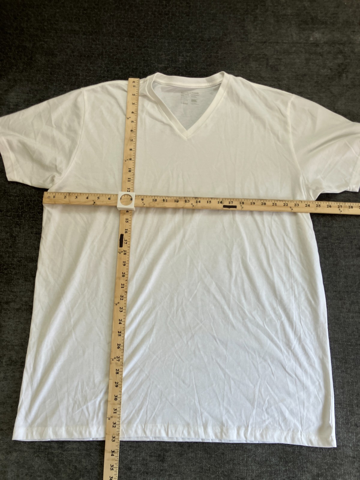 Fresh Clean Threads T-Shirt Mens 2XL White Cotton Short Sleeve V-Neck Casual gallery