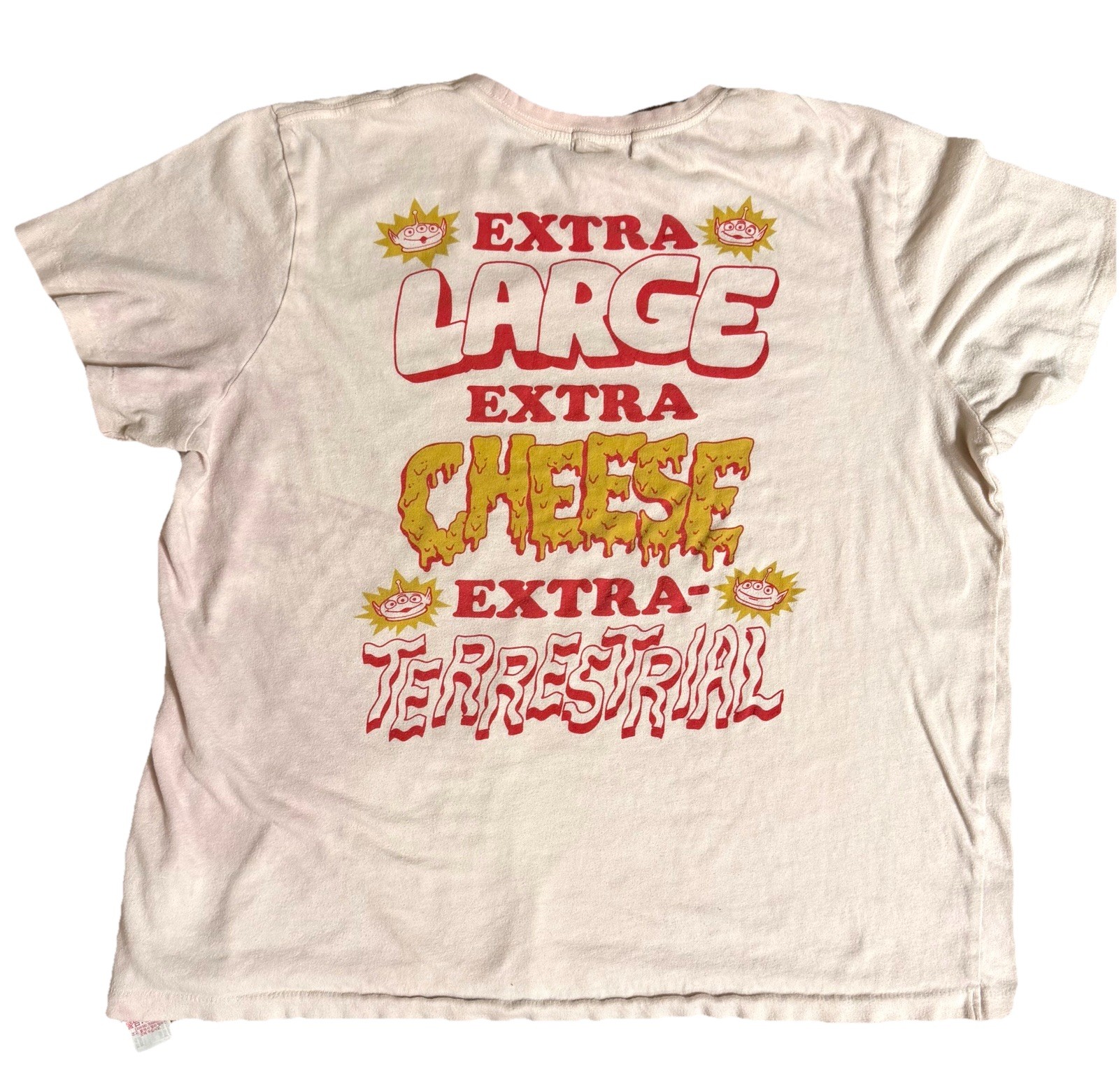 Disney X Junk Food Pizza Planet Shirt Mens 2XL Pink Toy Story Aliens Tee Graphic gallery