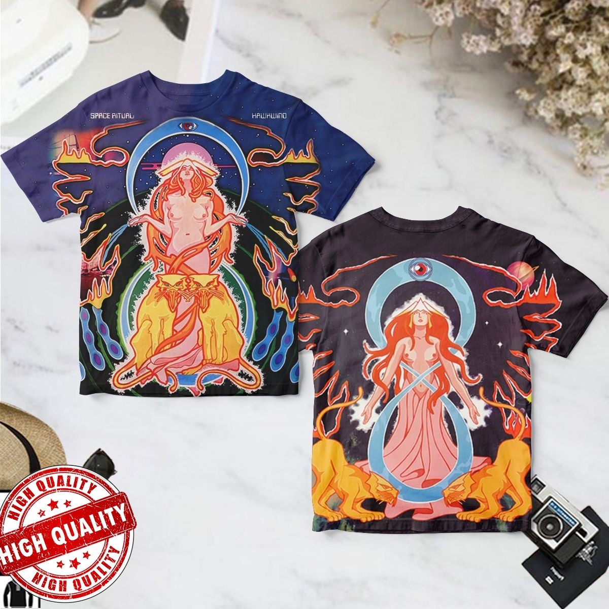 Hawkwind Space Ritual Album Cover 3D AOP Shirt Unisex S-23456XL 1P1308 gallery