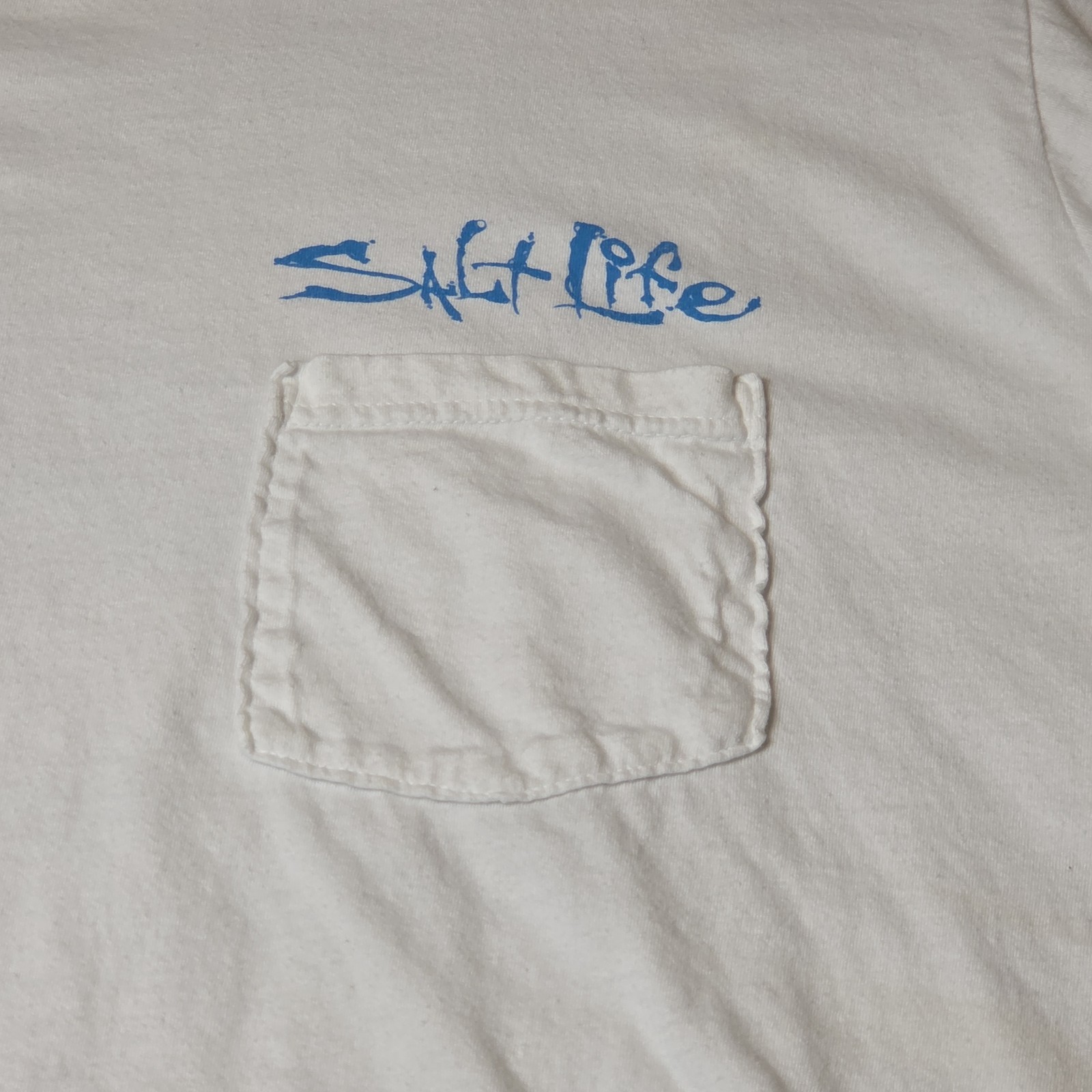 Original Livin' Salty Salt Life Men’s White T Shirt Size 3XLT gallery