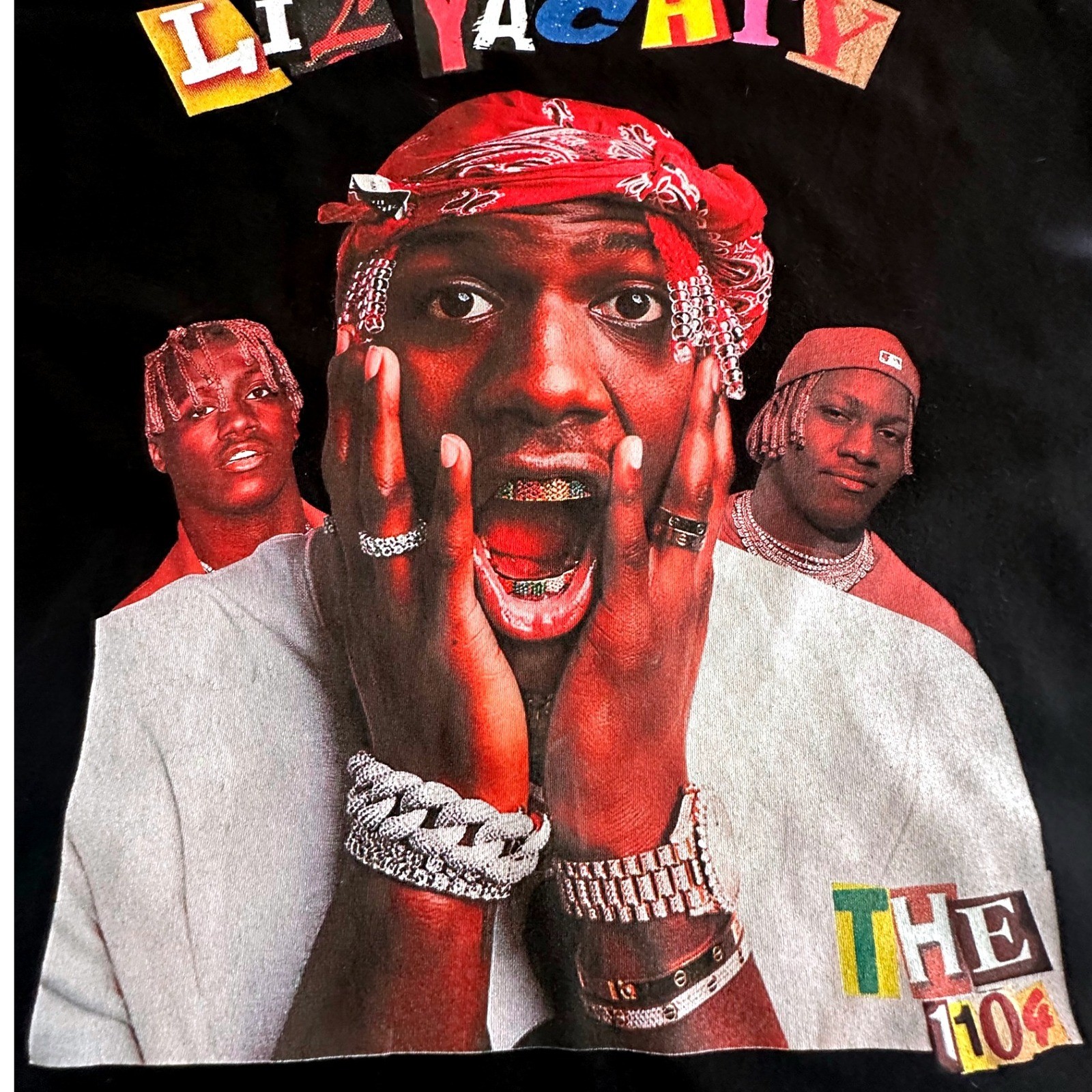 Lil Yachty Graphic Unisex T-Shirt Black Sticker Mule Custom Rap Hip-Hop Size L gallery