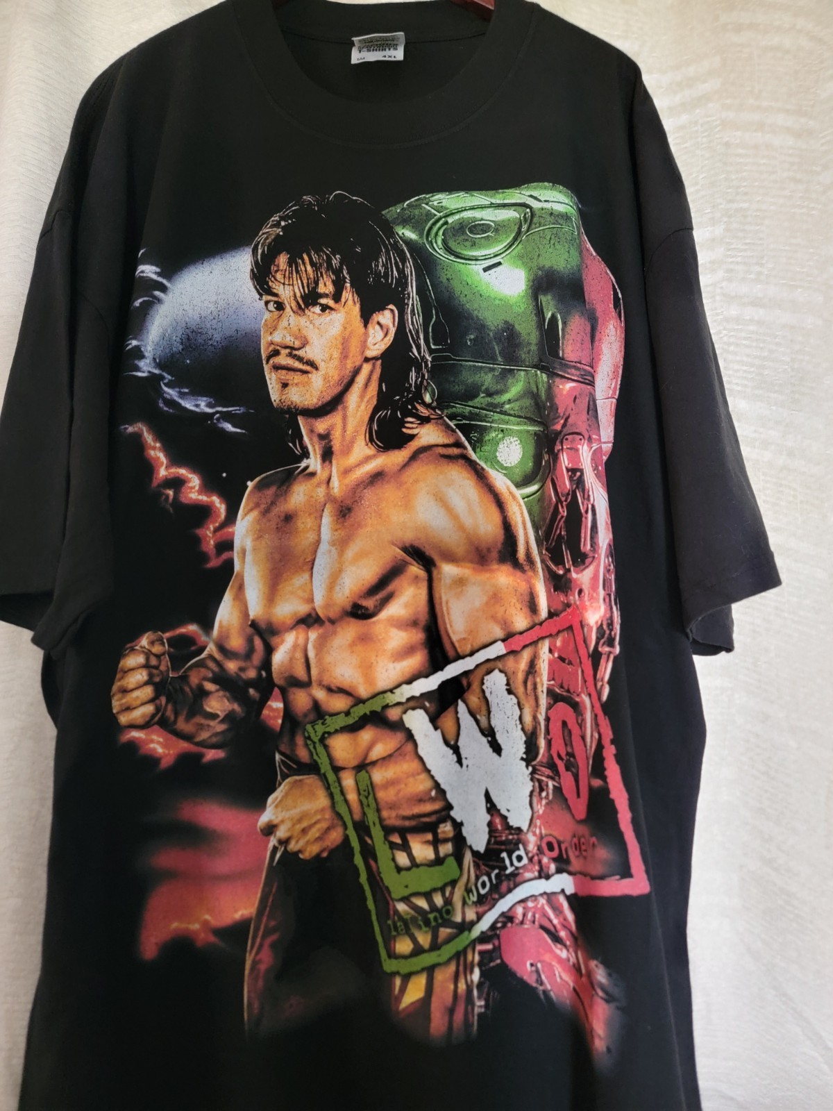 EDDIE GUERRERO LWO ON A SHAKA HEAVYWEIGHT GARMET DYED T SHIRT "MODERN" gallery