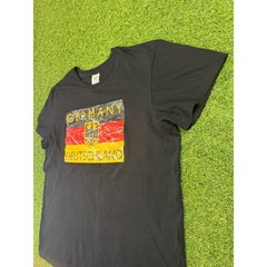 B&C Collection Germany Deutschland Flag Graphic T-Shirt Black Mens Large E150