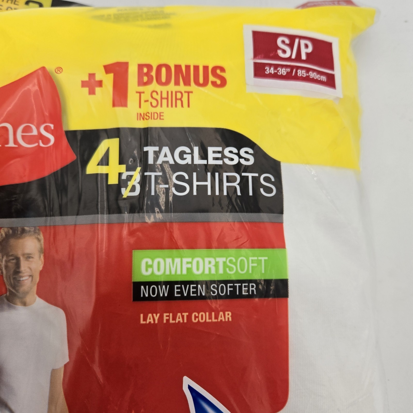 4 Hanes Men's ComfortSoft 100% Cotton Lay Flat Collar Blank T-Shirt 2135VT Small gallery