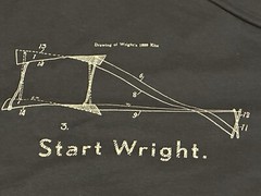 Men’s The Wright Brothers Start Wright T-Shirt Blue Organic Cotton Size Large