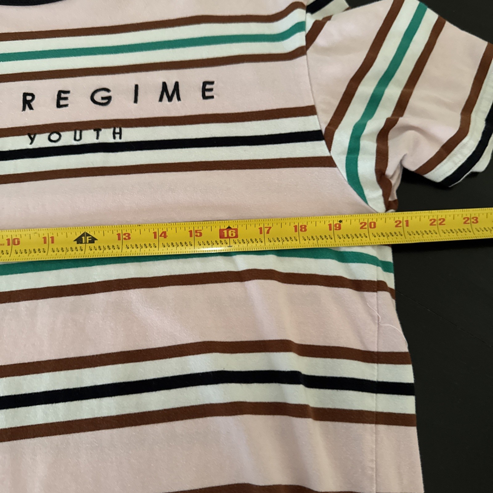 Civil Regime Striped T-Shirt Pink Men’s Sz LG Trendy Crew Neck Streetwear EUC gallery