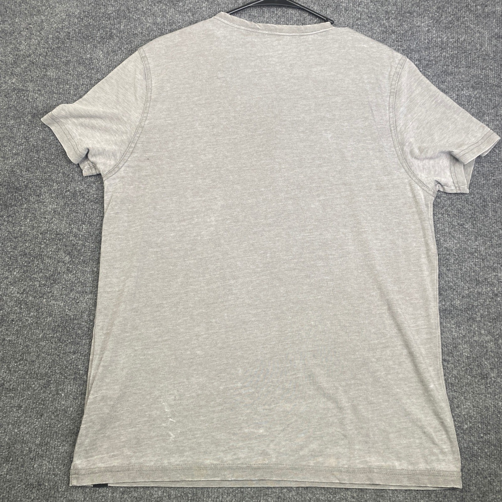 Lucky Brand Mens Venice Burnout Henley Shirt Grey Short Sleeve Size M gallery