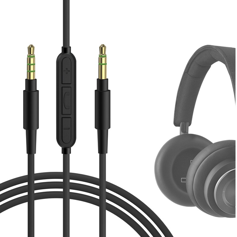 Geekria Audio Cable with Mic for B&O H9i, H8i, B&W PX7, PX5, PX, H9i, H8i (4 ft)