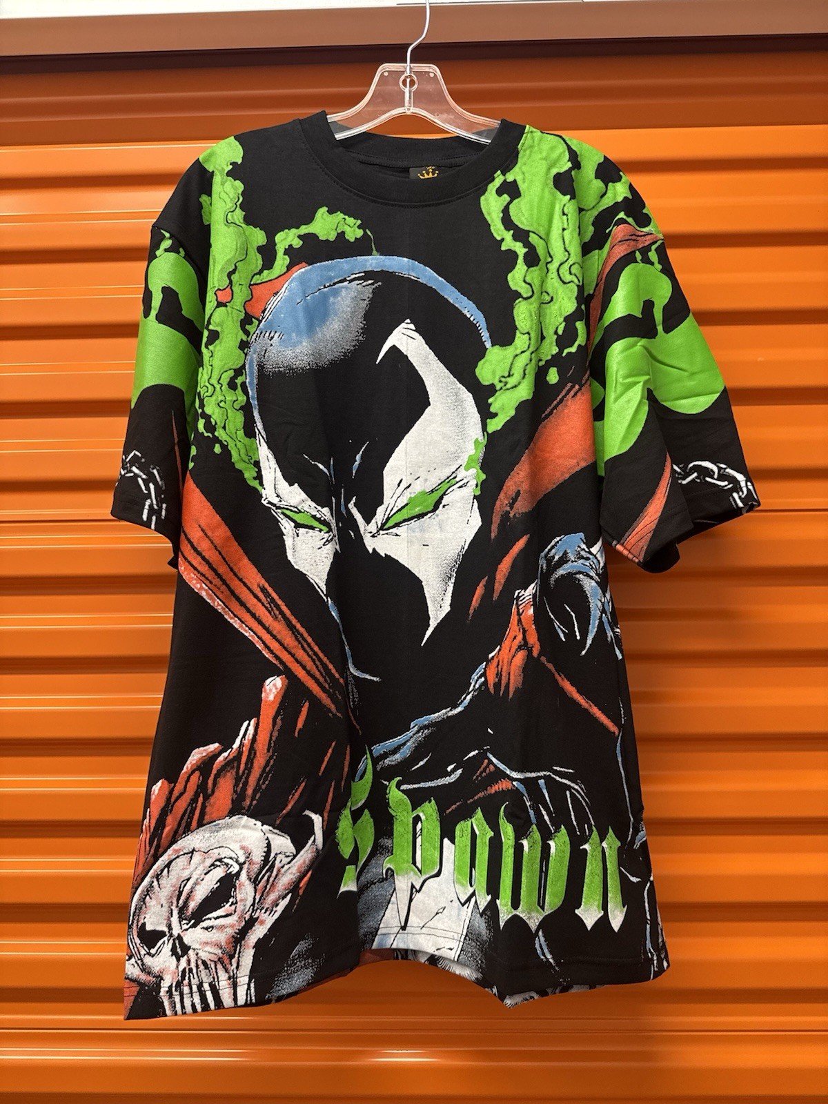 Spawn Modern AOP Black T-shirt Size XL Crown Tag All Over Print Comics gallery
