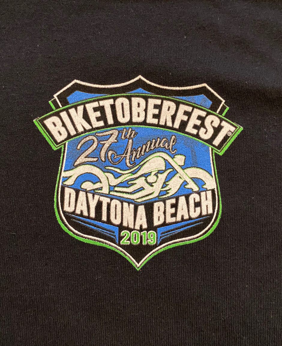 Men’s Daytona Beach, FL Biketoberfest 2019 Bike Week Black T-Shirt - Size L gallery