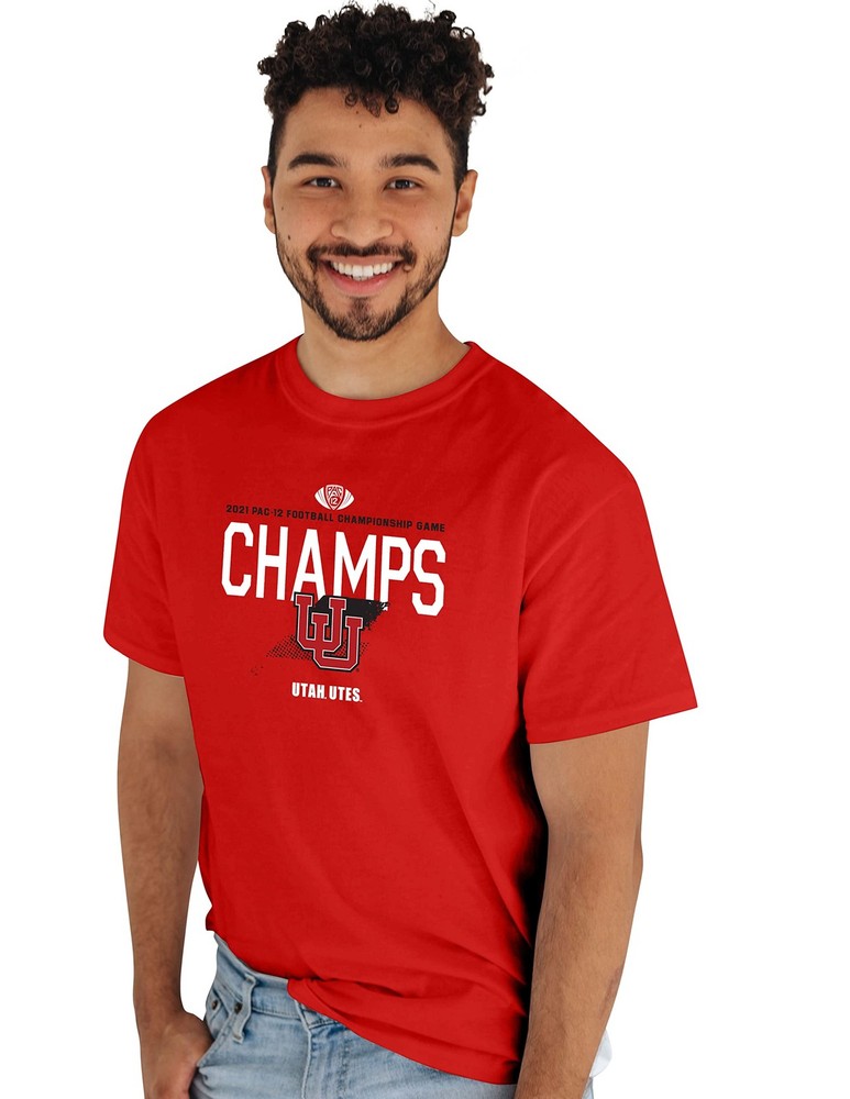 Blue 84 Men’s Standard NCAA Officially Licensed Utah Utes Pac-12 Champs T-Shirt
