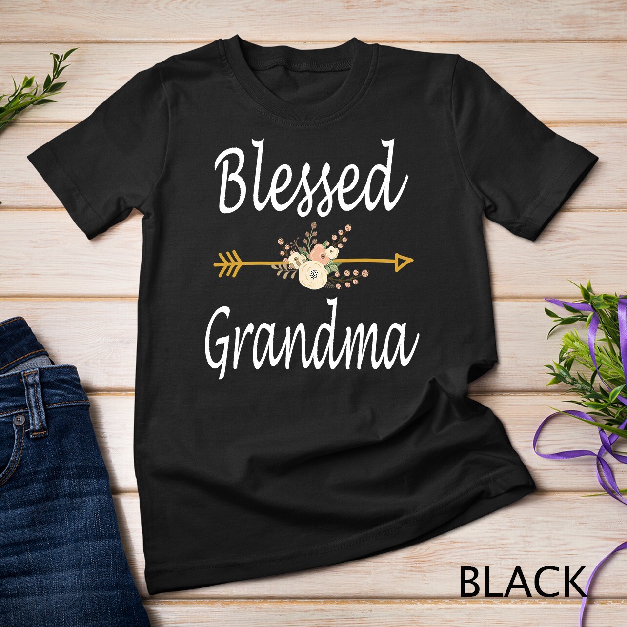 Blessed Grandma Shirt Thanksgiving Christmas Gifts Cute Unisex T-shirt