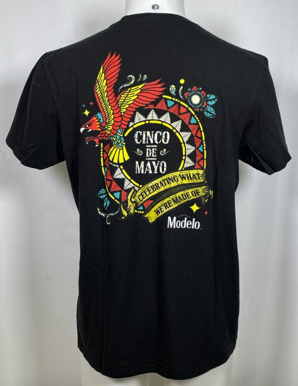 Viva Cerveza Modelo Cinco De Mayo Black T-Shirt Men’s LARGE