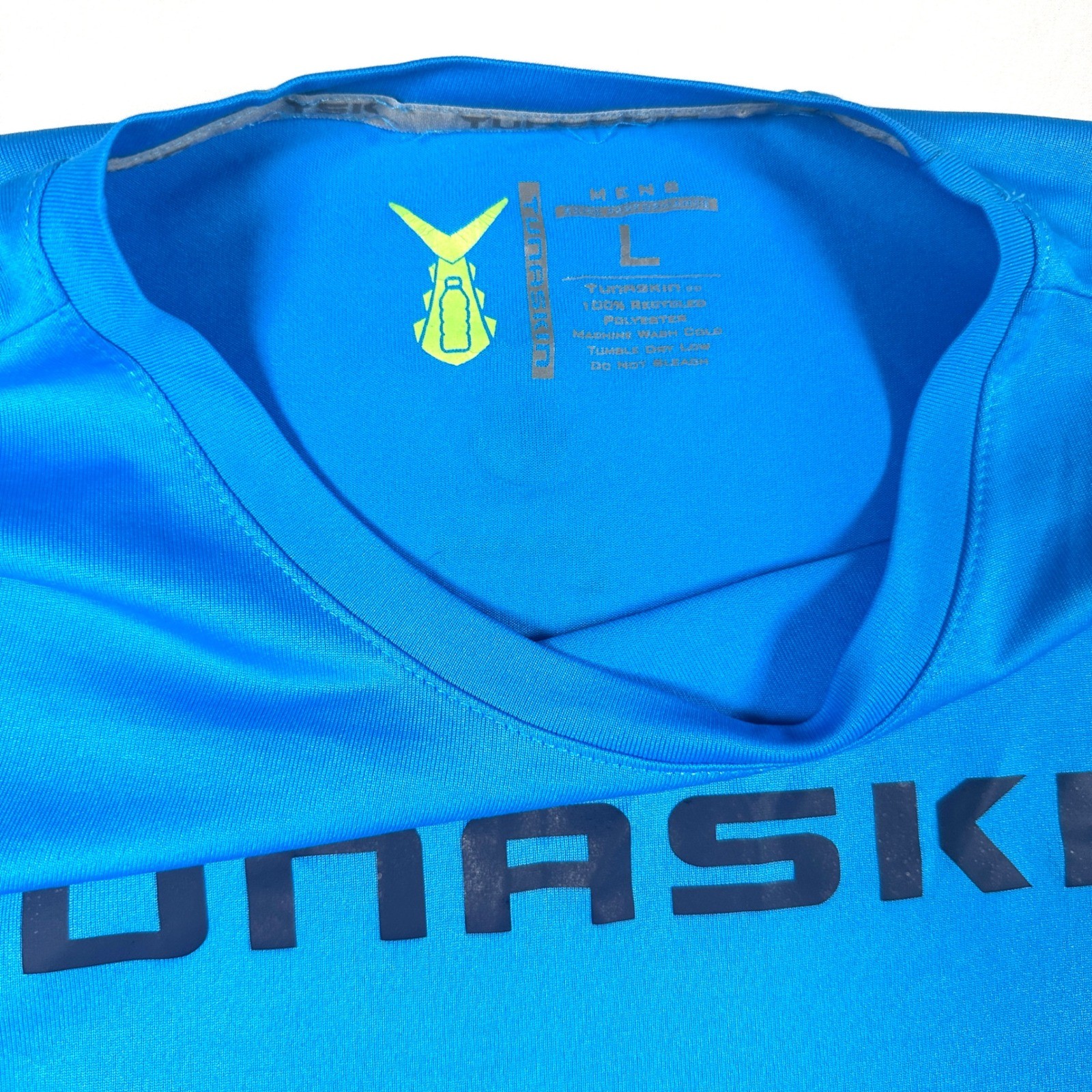 Tunaskin Mens Blue Performance T-Shirt Recycled Polyester Fishing Top Large gallery