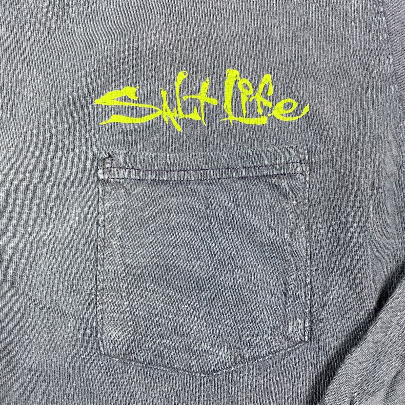 Salt Life Shirt Adult L Blue Long Sleeve Fishing Boating Beach Outdoor Mens gallery