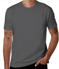 Solid Color Basic Short Sleeve T-Shirt, Regular Fit Casual Streetwear for Men