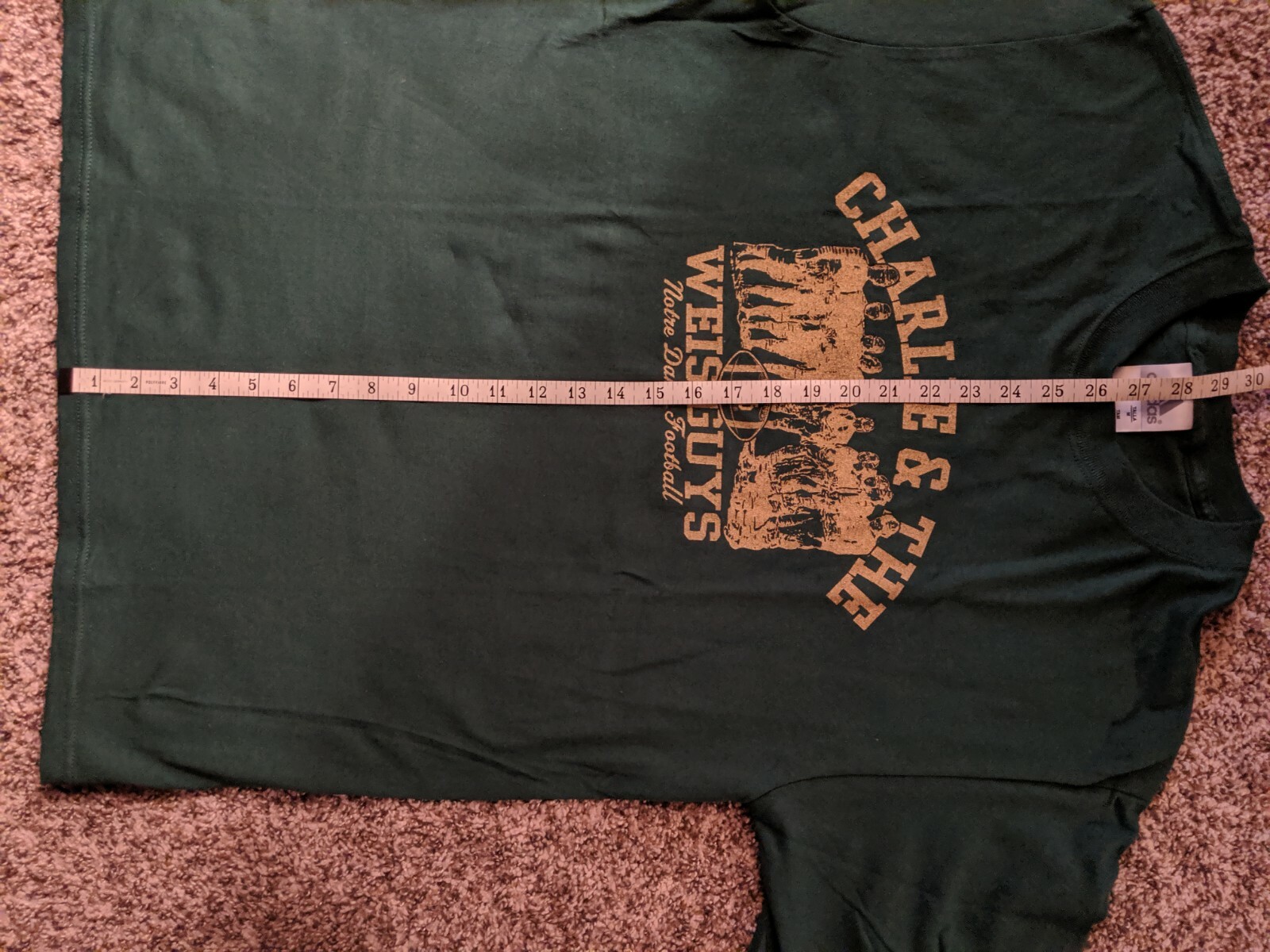 NCAA Charlie & The Weis Guys Notre Dame Fighting Irish Football Adidas T-shirt M gallery
