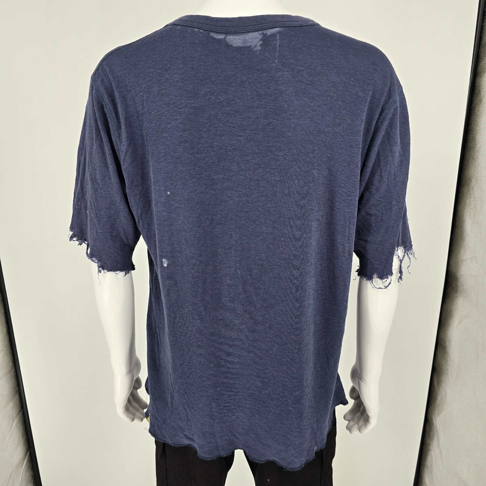 Thrashed Duofold Navy Blue Merino Wool/Nylon Blend Dual Layer Thermal Top (L/XL) gallery
