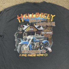 Harley Davidson Sz XL Gray Long Sleeve Shirt Skull Biker Chopper Motorcycle Dog