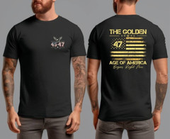 Trump Vance 2024 The Golden Age of America Great MAGA Golf 45 47 Eagle T-Shirt